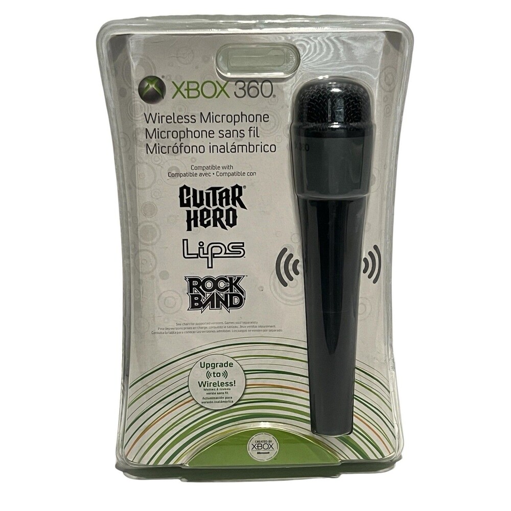 Microsoft Xbox 360 OEM Wireless Microphone Rock Band Guitar Hero NOS NEW SEALED